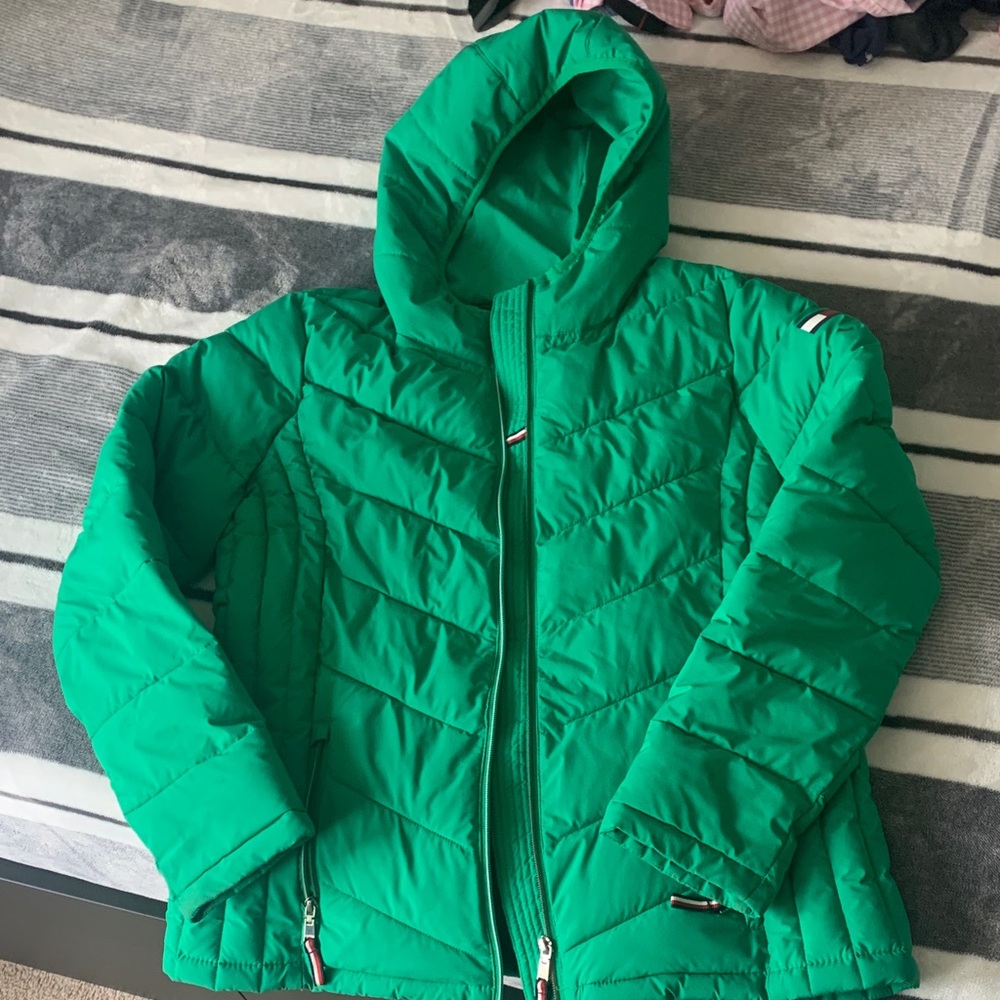 Tommy Hilfiger Vibrant Green Kids Puffer Jacket